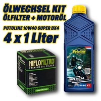 ÖLfilter MotoröL Kit 4L 10W40 Super (FüR: Suzuki Dr 650 R Dakar SP41B 90-91 )