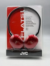 Brand New JVC HA-S160R Flat Foldable Lightweight On-Ear Stereo Headphones RED