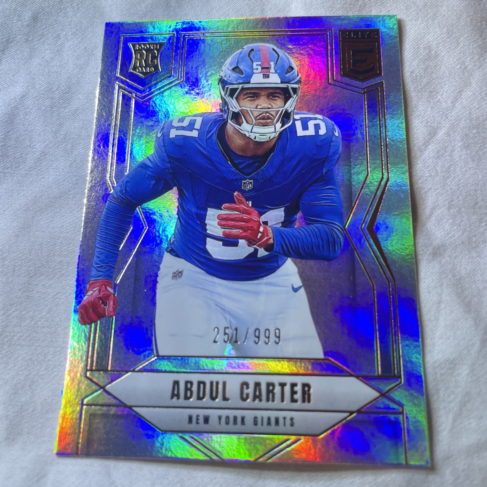 Abdul Carter 2025 Donruss Elite #111 RC /999 New York Giants - PSC