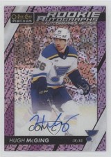 2023 O-Pee-Chee Platinum Rookie Violet Pixels 86/99 Hugh McGing #R-HU Auto 08a0