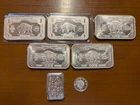 6+ Silver T OZs 5-Buffalo / 1-Skull & Cross Bones Bars & Librtyy RD .999 Fine S