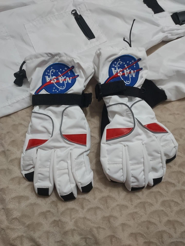 Traje de Vuelo NASA Disfraz Blanco Completo con Guantes y Sombrero Juvenil Talla 6-8  Foto 4 de 4