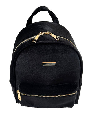 ALDO BACKPACK BLACK VELVET GOLD CHAIN STRAPS SMALL SIZE EXCELLENT CONDITION