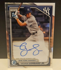 2024 Bowman 1st Chrome Prospect Autographs George Lombard Jr. #CPA-GLO (AU, RC)