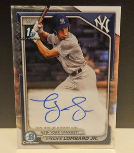 2024 Bowman 1st Chrome Prospect Autographs George Lombard Jr. #CPA-GLO (AU, RC)