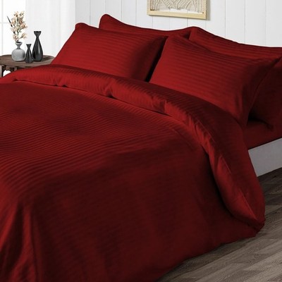 Royal's Egyptian Cotton 3 PCs Duvet Set 1000TC - Stripe Colors & US Sizes