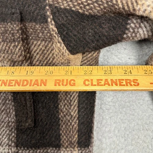 Banana Republic Jacket Mens Medium Brown Plaid Wool Blend Full Zip Pockets EUC image 7