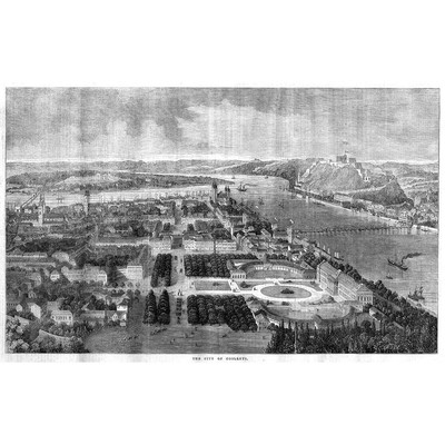 Tirage Citrate Vintage De Koblenz Realgymnasium - Allemagne Circa 1900, Format 9x12cm
