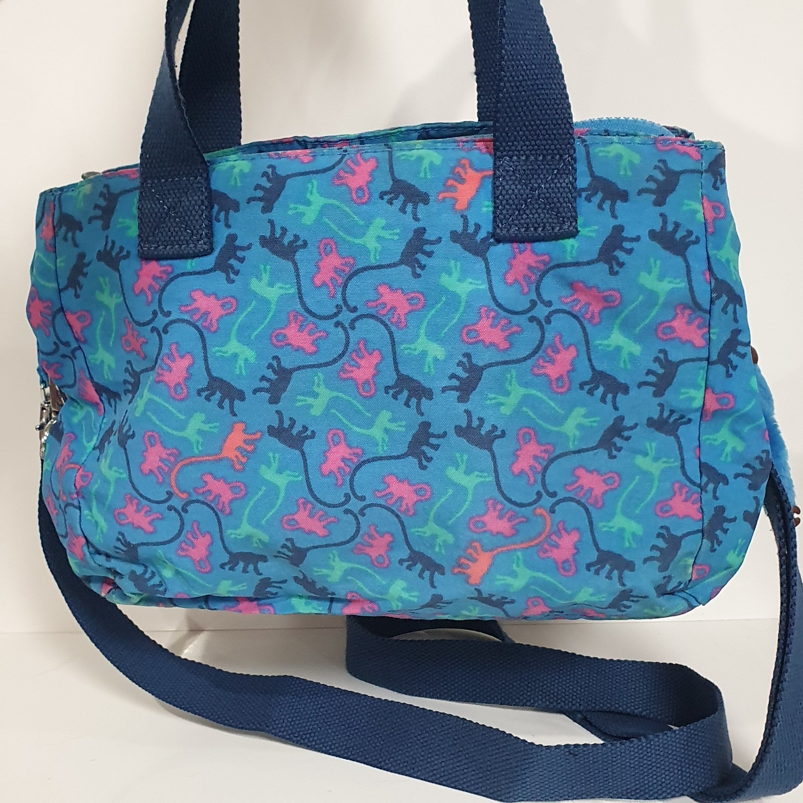 Kipling Nariko Monkey Mania Pattern Sky Blue Bag … - image 6