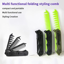 Professional 3 In 1 Pocket Folding Combs Wide Tooth Oil Head Comb Beard Combing