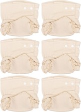 Osocozy Two Sized Fitted Cloth Diaper - 6 Count Pack of 1 - Size 1, Beige