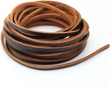 LolliBeads Heavy Duty Strong 4 mm Genuine Leather Cord Braiding String for
