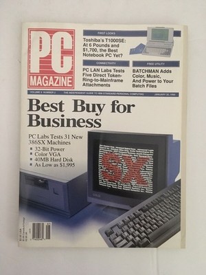 PC Magazine JAN 30, 1990 Vol. 9 No. 2 Back Issue COMPUTER Magazine Best Business