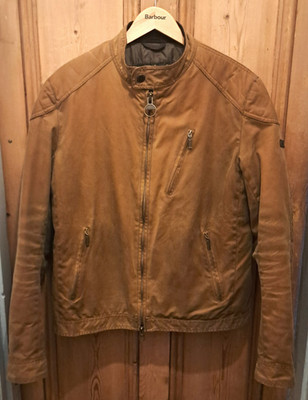 Barbour International - WINTER SPROCKET, Biker, Wax Jacket . TAN