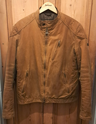Barbour International - WINTER SPROCKET, Biker, Wax Jacket . TAN