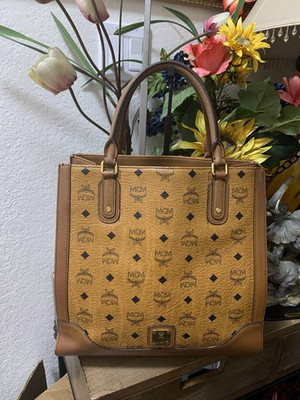 #ad mcm handbag authentic used $200.00