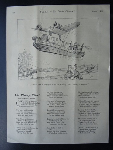 1945 Original Print WW2 CANAL COMPANY RETORT TO RAILWAY AIR SERVICES - ELIZABETH - Picture 2 of 2