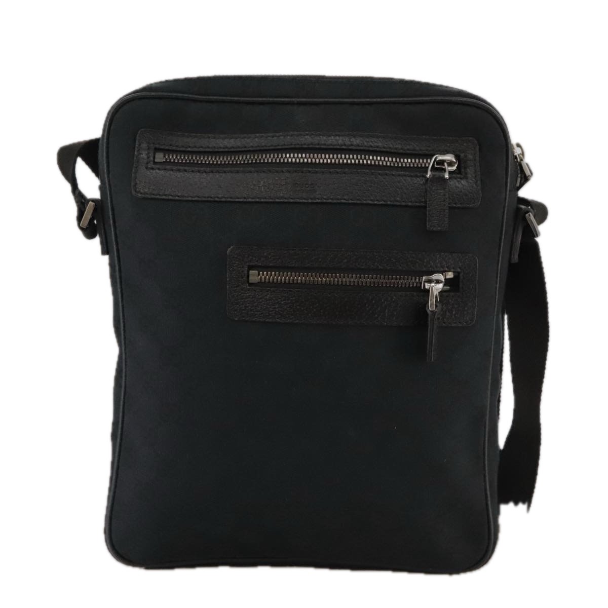 Gucci Black Canvas Shoulder Bag Authentic