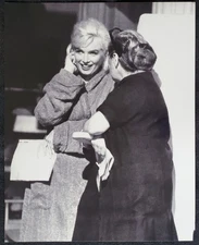 1960 Marilyn Monroe + Acting Coach 8x10 Studio Portrait Photograph