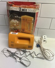 Rare Vintage Krups 3 Mix 3000 Yellow Handheld Mixer Type 322 Mixing Dough Whisk