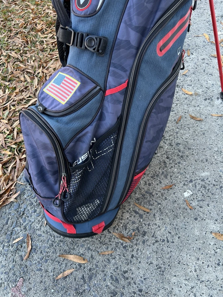 Bolso de pie CALLAWAY Fusion 14 14 vías superior rojo, blanco y azul bandera americana EE. UU. Foto 4 de 4