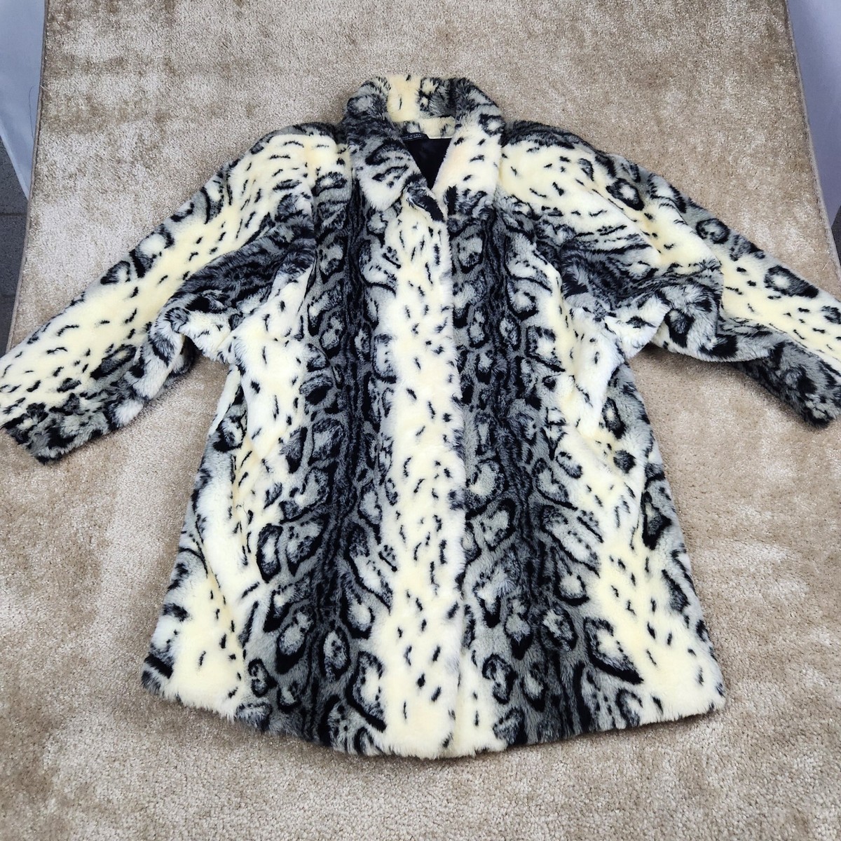 Faux Fur Vintage Real Leopard Fur Coat Vintage Leopard Print Faux