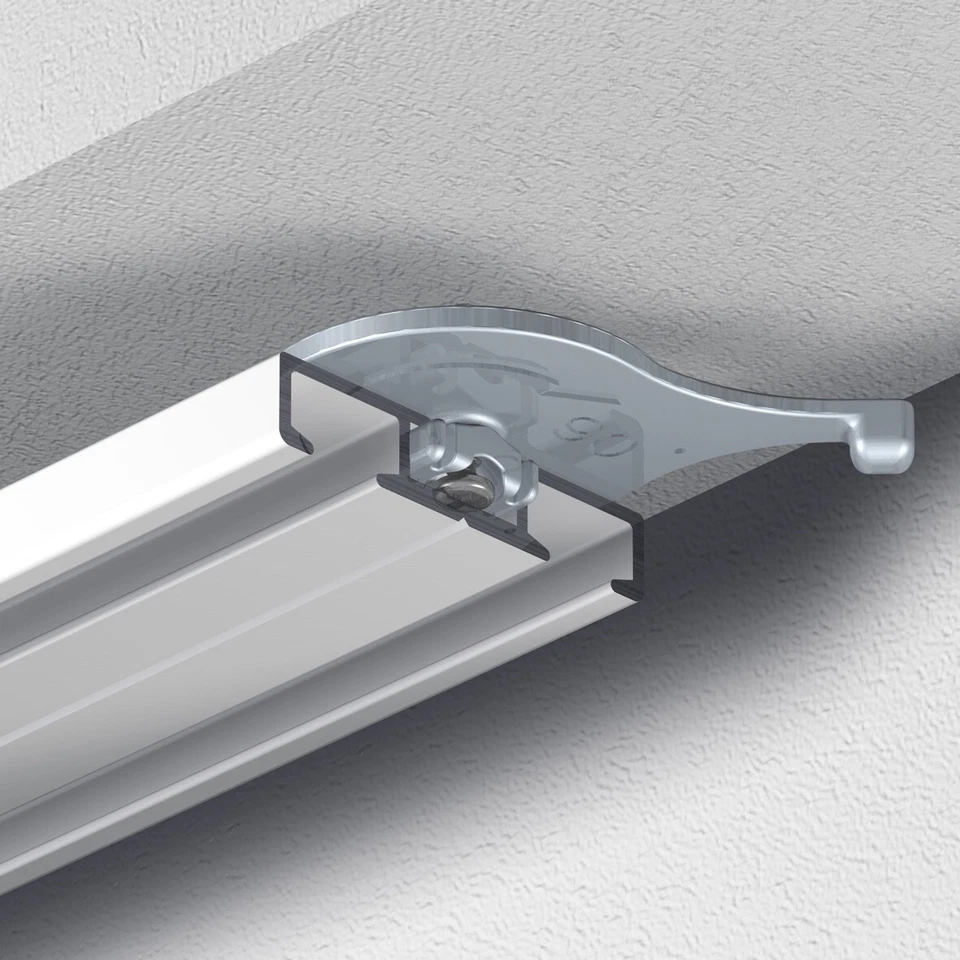 GARDUNA Gardinenschiene Vorhangschiene Aluminium weiß 2 / 1-läufig - Bild 2 von 4