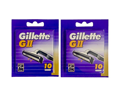 20 Gillette GII  Rasierklingen Ersatzklingen  2 x 10er Päckchen G2