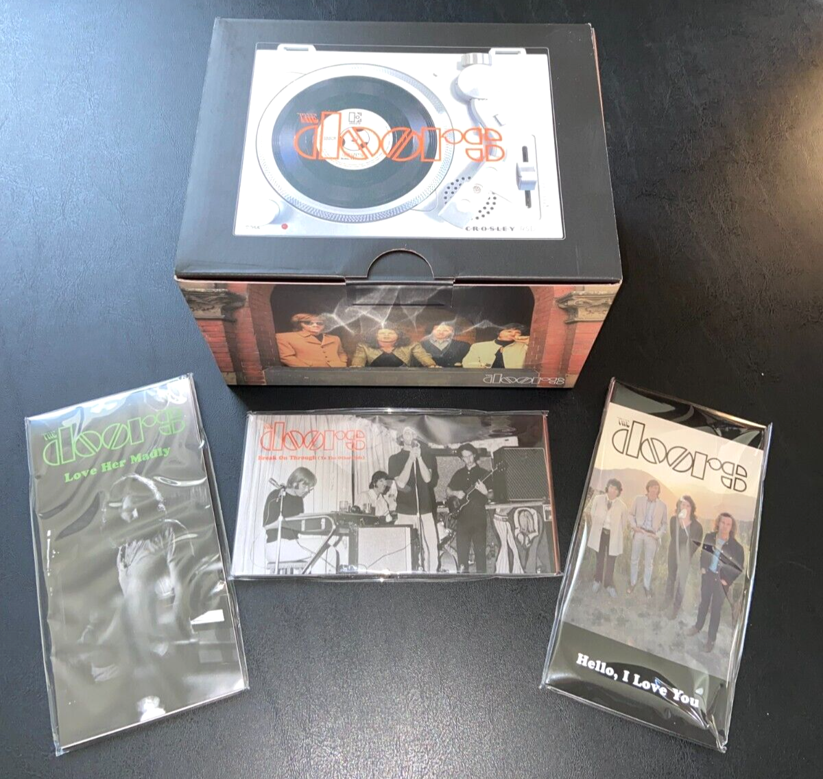 The Doors (3) 3” Records & Crosley Mini Turntable Record Store Day