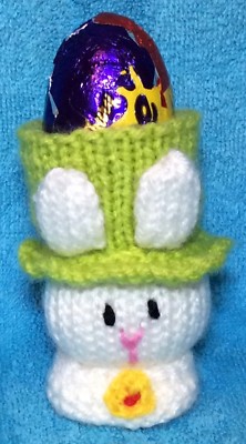 STRICKANLEITUNG - Osterhasenkopf Schokoladenhülle passend für Creme Ei