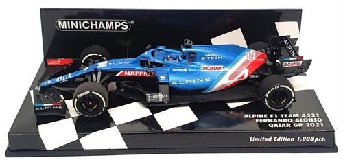 Minichamps Scala 1/43 417 212114 - F1 Alpine A521 GP Qatar 2021 Alonso - Foto 3 di 5