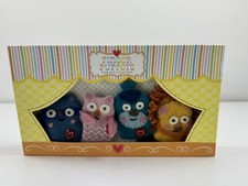 4 Cupcakes  Cartwheels Needle Felted Wool Finger Puppets