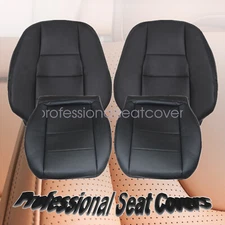 For 2008-2015 Mercedes Benz GLK 350 Driver Passenger Perforated Seat Cover Black