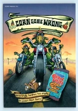 "CORN GONE WRONG" Corn Nuts Advertising MOTORCYCLE GANG Biker 4x6" Postcard 2002