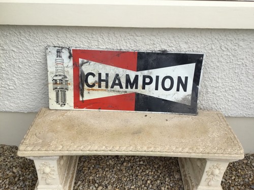 70/D61 Champion Spark Plugs RARE Large Advertising Shop Garage Display Sign - Picture 2 of 11