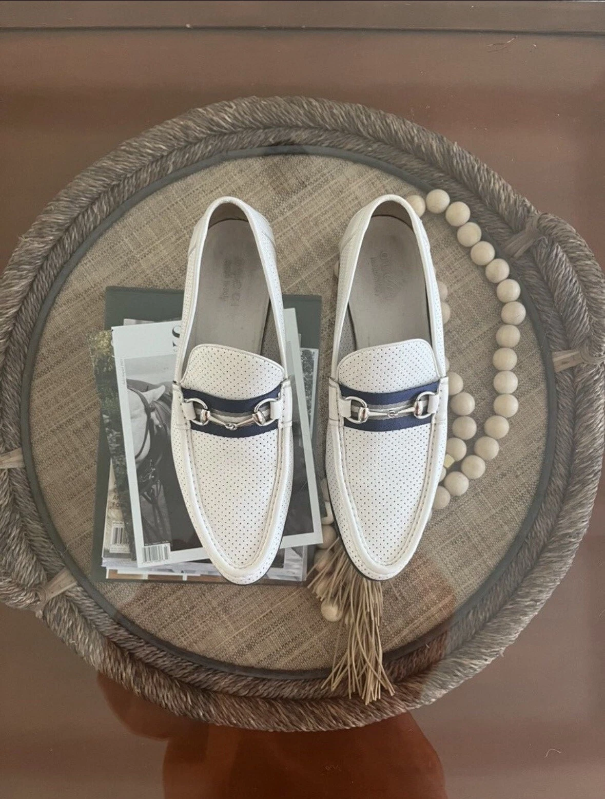 Mocassins en cuir perforé Gucci mordon