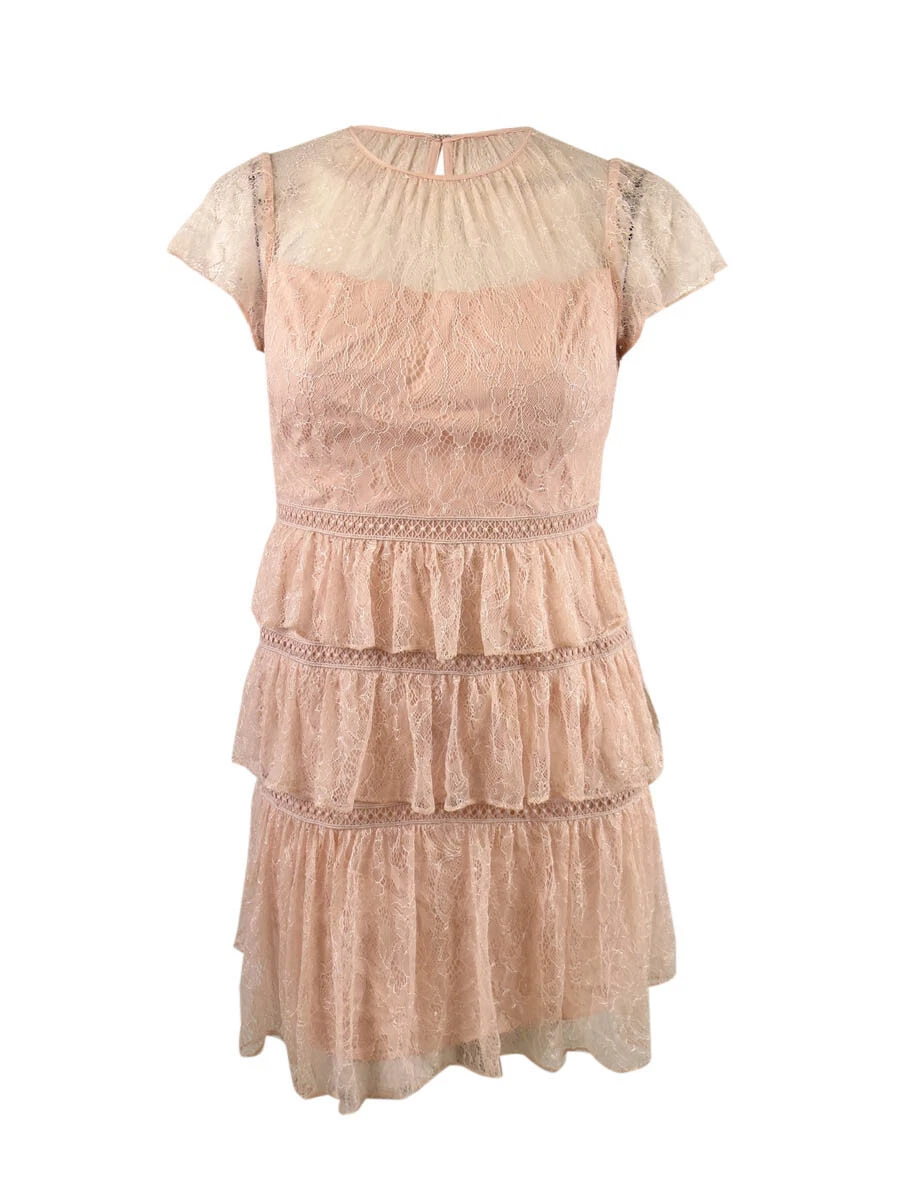 Adrianna papell tiered clearance lace mini dress