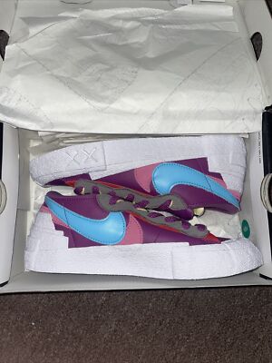 Nike Blazer Low x KAWS x Sacai Purple Dusk 2021 Size 7.5W/6M - DM7901-500 - NEW
