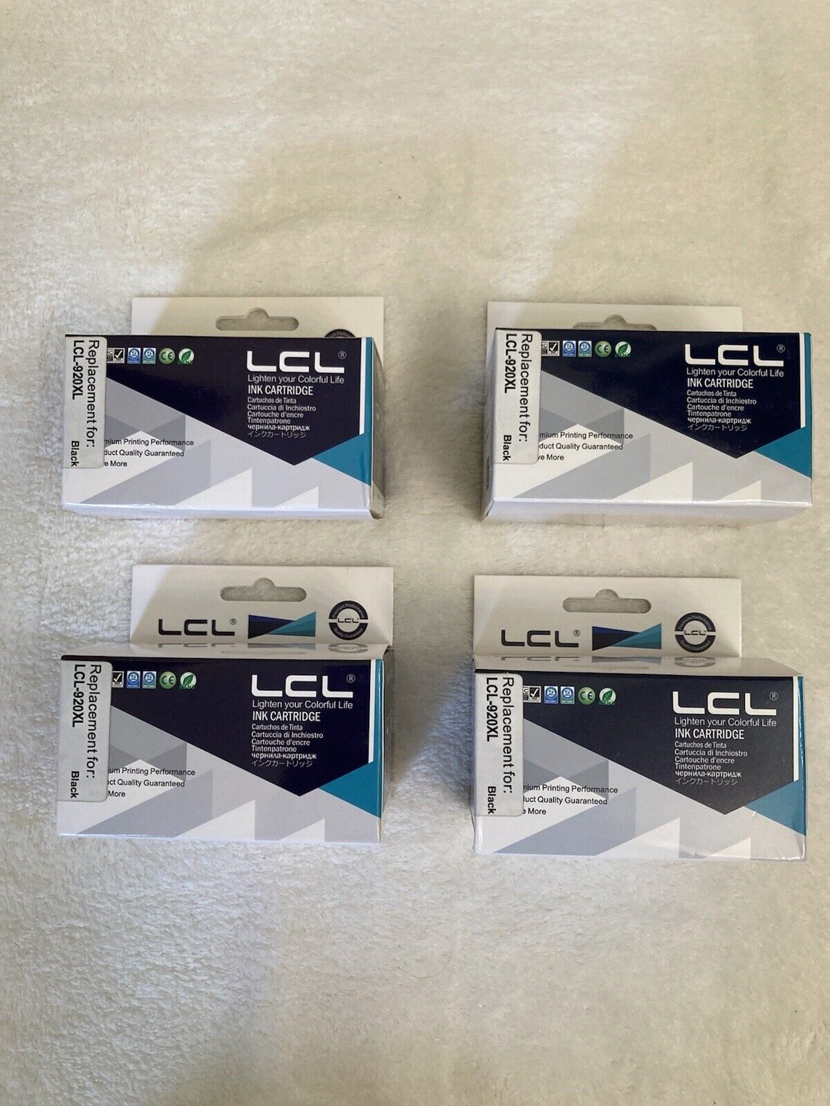  Lot of 4 Printer Ink Cartridges Replacement for LCL 920XL Black