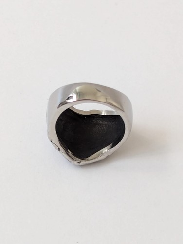 Stainless Steel Lady Angel Woman's Bust Motorcycle Biker Ring Sz 9.5 , 10.5 - Picture 3 of 5