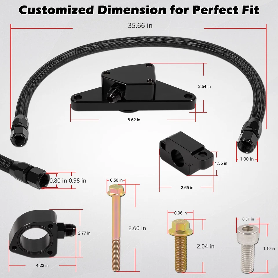 Kit de desvio de líquido de arrefecimento para motores diesel Cummins 2007-2018 Dodge Ram 5.9L 6.7L - Imagem 3 de 4