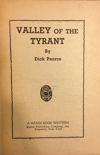 Valley Of The Tyrant by Dick Pearce 1951 Handi-Book #125 VG - Imagen 7 de 8