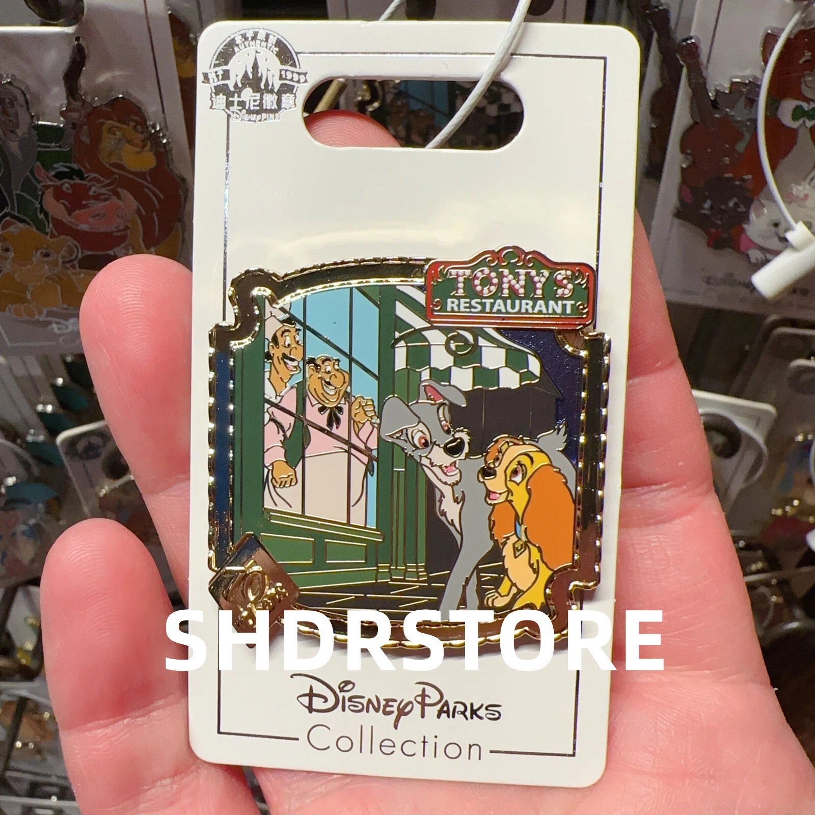 Disney pin 2025 authentic Lady and the Tramp shanghai disneyland
