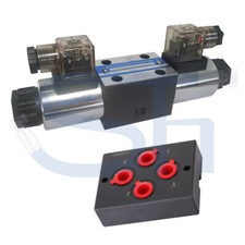 Hydraulik 4/3 Wegeventil NG06 CETOP03 Hydraulikventil Magnetventil NG6 + Stecker