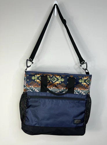 Pendleton Trapper Peak Navy Carryall Tote Aztec Western Classic