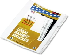 Kleer-Fax Letter Size Individual Index Dividers, Side Tab, 1/26th... 