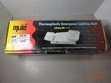 Lot of 2, MULE Econo-Lite 2-Head Thermoplastic Emergency Lighting Unit SQ-80 NOS
