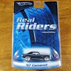Hot Wheels Real Riders Series Limited Edition '67 Camaro Black Redline 2005