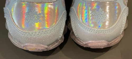 Disney Frozen Blue Athletic Light Up Sneakers Elsa Shoes Toddler Girl Size 7 NEW - Picture 3 of 11