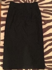 MONDI SKIRT GRAY 100 WOOL LONG Skirt SZ 40